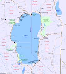 The east side of south lake tahoe, california and its neighboring town of stateline, nevada are home to casinos big and small. Map Of Lake Tahoe California Nevada