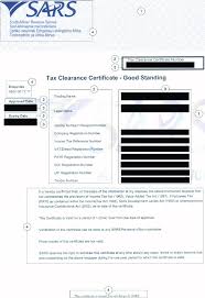 an exle tax clearance certificate