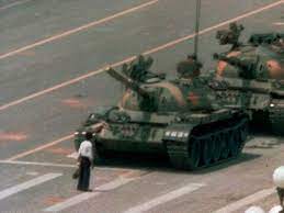 The man moved with the tank, blocking its path once. Tank Man Photographer Urges China To Open Up On Tiananmen