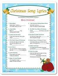Among these were the spu. Printable Christmas Games Funsational Com Christmas Songs Lyrics Christmas Carol Game Christmas Party Games