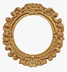 mirror vector circle frame vine
