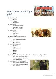 The nerd inside of you will thank you. How To Train A Dragon Movie Quiz English Esl Worksheets For Distance Learning And Physical Classrooms