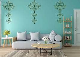 Paisley Stencil Wall Painting Designs
