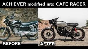 hero honda achiever modified into cafe