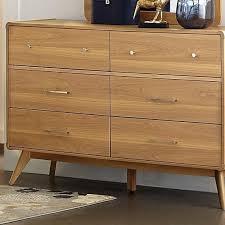 Buy Contemporary Wooden Dresser With 6 Drawers Light Ash Brown By Benzara Inc On Dot Bo