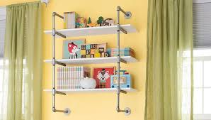 Galvanized Silver Pipe Shelving