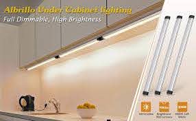 Amazon Com Albrillo Dimmable Remote Control Led Under Cabinet Lighting For Kitchen Cupboard Shelf Closet 3 Bar Kit Warm White 3000k Home Improvement