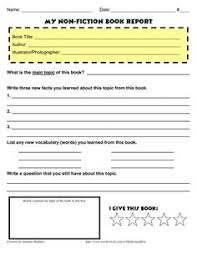 Book Report Worksheet Enchanted Learning