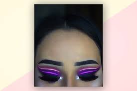 bb eye makeup trend neon lights