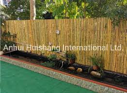 Natural Garden Fence Of Bamboo Panels