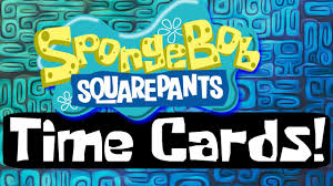 Spongebob Squarepants Time Cards