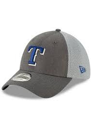 New Era Texas Rangers Mens Grey Heather Front Neo 39thirty Flex Hat 5908626
