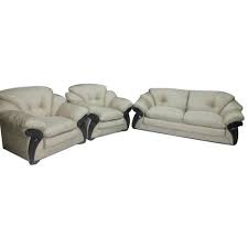 off white pu leather sofa set for home