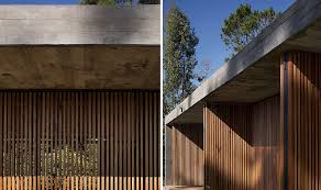 Wooden Slat Clad Facade Of The House