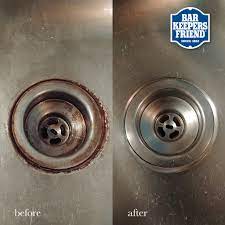 remove rust from stainless steel sinks