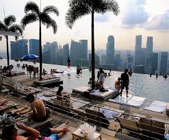 Marina bay sands is located at bayfront mrt station and steps from the lively central business district. Singapur Hotel Marina Bay Sands Pool Position Beim Nacht Gp