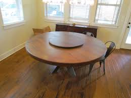The dark wood on this 72 round oak table helps to blend the marks of yesteryear with the beauty needed for today's decor. Buy Hand Crafted White Oak 72 Round Dining Table With Lazy Susan Made To Order From Furniture By Carlisle Custommade Com