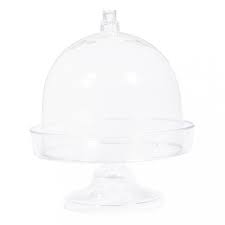 Plastic Mini Cake Stand With Dome Rayher