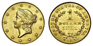 1851 O Liberty Head Gold Dollar Type 1 Early Gold Dollar