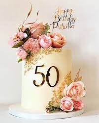 Birthday Cakes For Ladies 50th gambar png