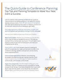 Conference Planning Guide Top Tips And Planning Template