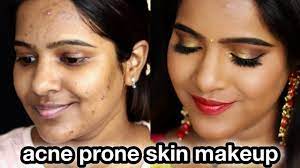 how to apply makeup on acne e skin