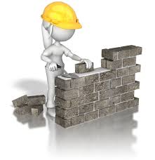 Woman Brick Wall Construction Great
