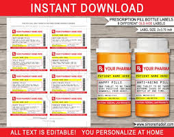 Prescription Bottle Labels Old Age Pills Printable Rx Prescription Gag Birthday Gift Pharmacy Label Instant Download Editable Text