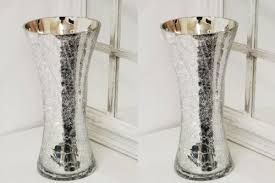 Silver Le Mercury Glass Large Vase