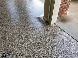 epoxy flakes on a garage floor