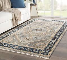 belrose hand knotted wool rug pottery