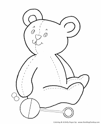 Whether it's valentine day or just any other normal day coloring the below rose coloring pages will thrill young hearts. Teddy Bear Coloring Pages Teddy Bear And Baby Rattle Coloring Coloring Home