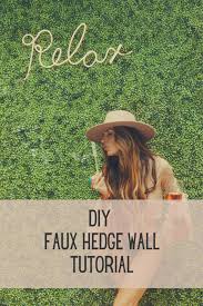 Easy Faux Hedge Wall Diy Cover Ugly