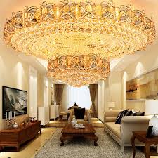 Modern Gold Led Crystal Ceiling Light