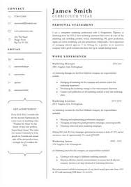 Cv Template Zurich Free Resume Examples