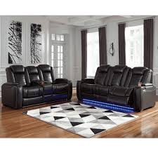 vacherie in black dual recliner sofa