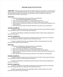 What To Put In The Objective Section Of A Resume Foodcity Me