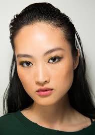 runway beauty glossed up eye at