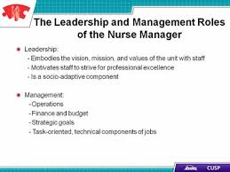 A nurse manager nurse managers work in different settings such as hospitals, nursing homes nurses in various healthcare institutions now have the knowledge and skills required for a holistic give an example from clinical. Cusp Toolkit The Role Of The Nurse Manager Facilitator Notes Agency For Healthcare Research And Quality