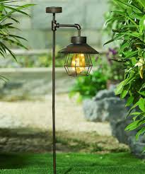 Offset Solar Garden Stake Lantern
