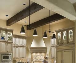 faux wood beams from decorative ceiling
