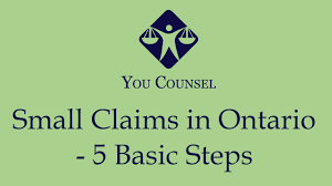 small claims in ontario 5 basic steps