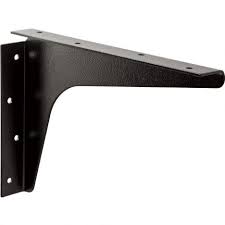 heavy duty steel shelf brackets black