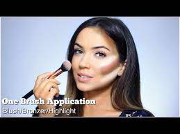how to apply blush contour highlight
