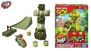 Angry Birds GO! Jenga Tower Knockdown Toy Review, Hasbro - YouTube