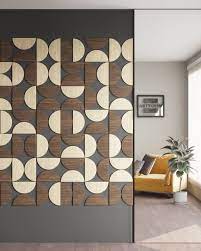 Oak Wooden Wall Semicircle 3d Wall Half