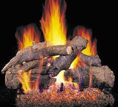 Gas Fireplace Log Bundle Charred