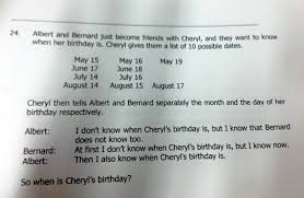 How To Figure Out Cheryl S Birthday
