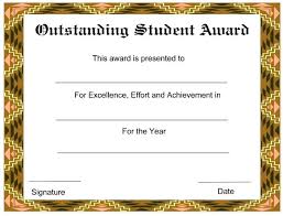 Free Printable Templates Student Of The Year Award Template