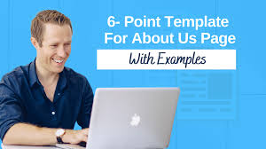 6 point template for about us page with